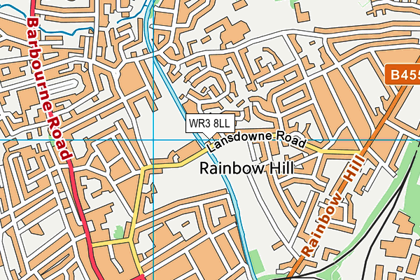 WR3 8LL map - OS VectorMap District (Ordnance Survey) WR3 8LL map - OS VectorMap District (Ordnance Survey)