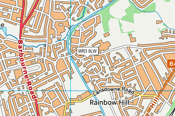 WR3 8LW map - OS VectorMap District (Ordnance Survey) WR3 8LW map - OS VectorMap District (Ordnance Survey)