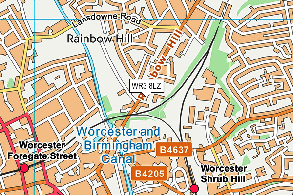 WR3 8LZ map - OS VectorMap District (Ordnance Survey) WR3 8LZ map - OS VectorMap District (Ordnance Survey)