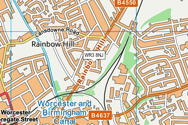 WR3 8NJ map - OS VectorMap District (Ordnance Survey) WR3 8NJ map - OS VectorMap District (Ordnance Survey)