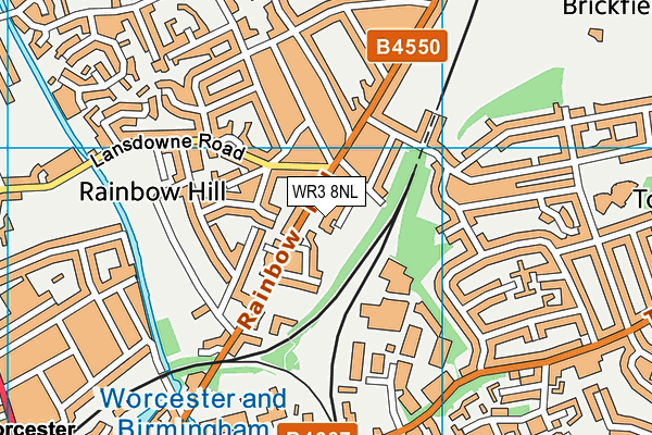 WR3 8NL map - OS VectorMap District (Ordnance Survey) WR3 8NL map - OS VectorMap District (Ordnance Survey)