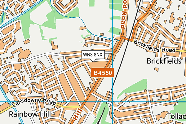 WR3 8NX map - OS VectorMap District (Ordnance Survey) WR3 8NX map - OS VectorMap District (Ordnance Survey)