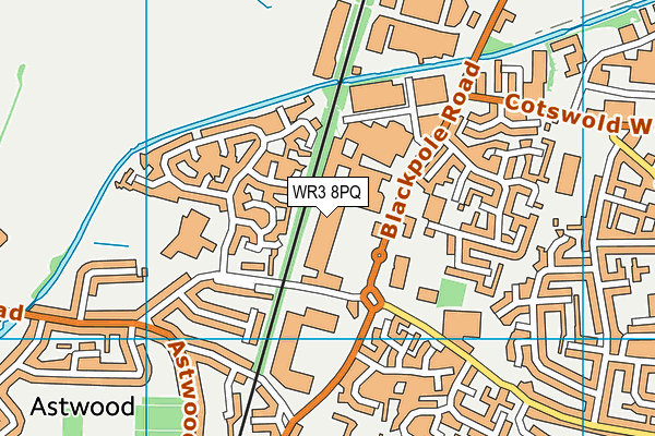 WR3 8PQ map - OS VectorMap District (Ordnance Survey) WR3 8PQ map - OS VectorMap District (Ordnance Survey)