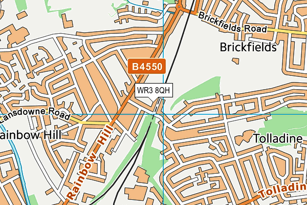 WR3 8QH map - OS VectorMap District (Ordnance Survey) WR3 8QH map - OS VectorMap District (Ordnance Survey)