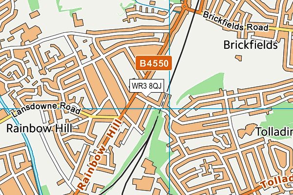 WR3 8QJ map - OS VectorMap District (Ordnance Survey) WR3 8QJ map - OS VectorMap District (Ordnance Survey)