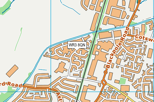 WR3 8QN map - OS VectorMap District (Ordnance Survey) WR3 8QN map - OS VectorMap District (Ordnance Survey)
