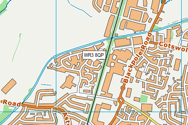 WR3 8QP map - OS VectorMap District (Ordnance Survey) WR3 8QP map - OS VectorMap District (Ordnance Survey)