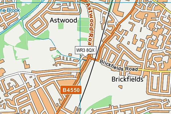 WR3 8QX map - OS VectorMap District (Ordnance Survey) WR3 8QX map - OS VectorMap District (Ordnance Survey)