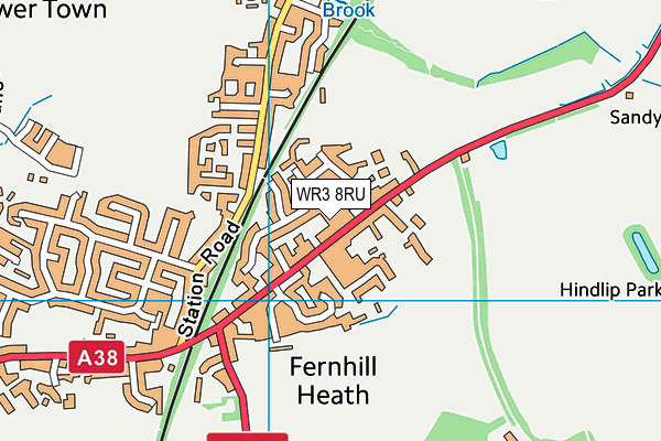 WR3 8RU map - OS VectorMap District (Ordnance Survey) WR3 8RU map - OS VectorMap District (Ordnance Survey)
