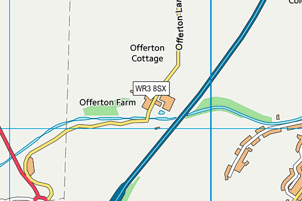 WR3 8SX map - OS VectorMap District (Ordnance Survey)