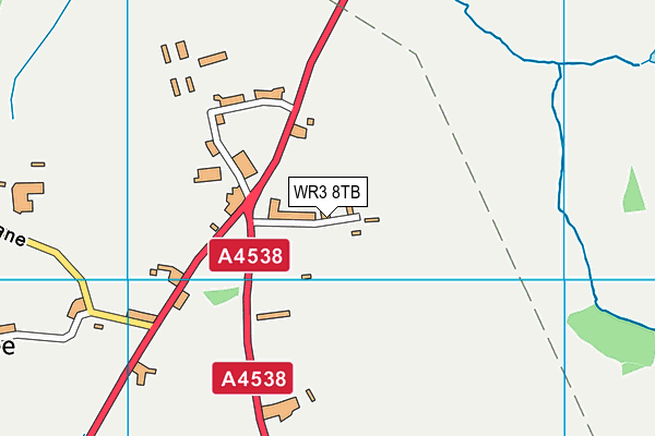 WR3 8TB map - OS VectorMap District (Ordnance Survey)