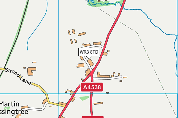 WR3 8TD map - OS VectorMap District (Ordnance Survey) WR3 8TD map - OS VectorMap District (Ordnance Survey)