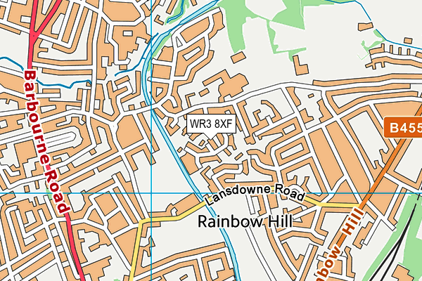 WR3 8XF map - OS VectorMap District (Ordnance Survey) WR3 8XF map - OS VectorMap District (Ordnance Survey)