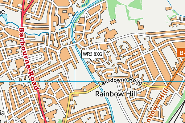 WR3 8XG map - OS VectorMap District (Ordnance Survey) WR3 8XG map - OS VectorMap District (Ordnance Survey)