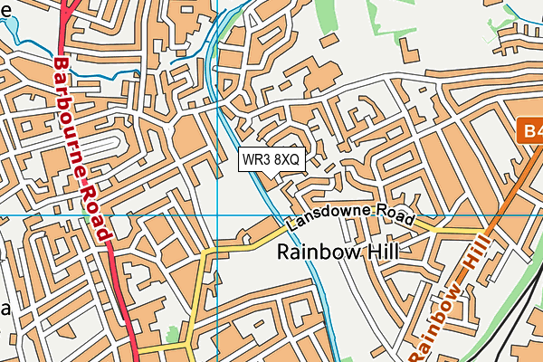 WR3 8XQ map - OS VectorMap District (Ordnance Survey)