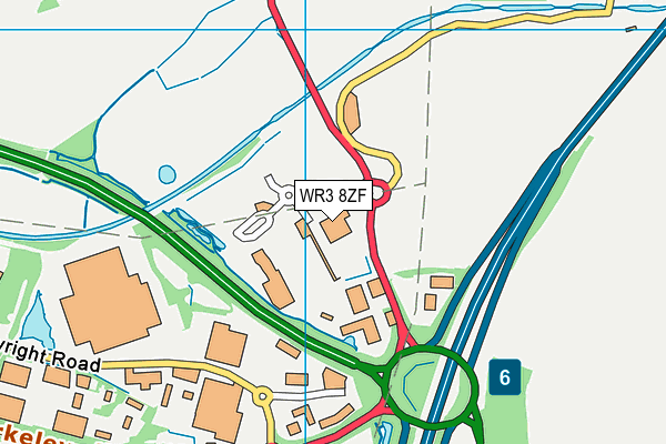 WR3 8ZF map - OS VectorMap District (Ordnance Survey) WR3 8ZF map - OS VectorMap District (Ordnance Survey)