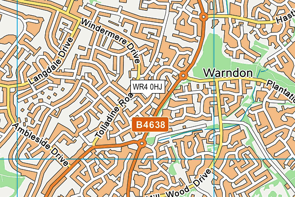 WR4 0HJ map - OS VectorMap District (Ordnance Survey) WR4 0HJ map - OS VectorMap District (Ordnance Survey)