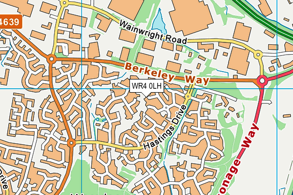 WR4 0LH map - OS VectorMap District (Ordnance Survey) WR4 0LH map - OS VectorMap District (Ordnance Survey)