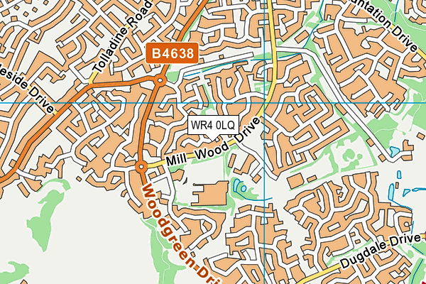 WR4 0LQ map - OS VectorMap District (Ordnance Survey) WR4 0LQ map - OS VectorMap District (Ordnance Survey)