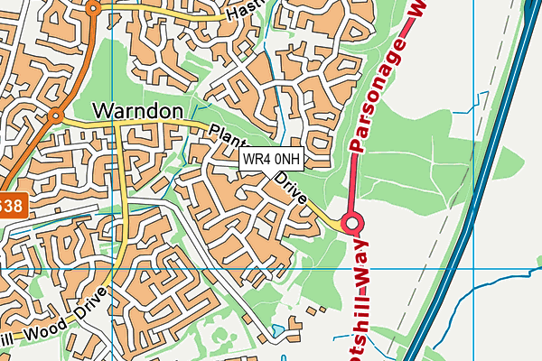 WR4 0NH map - OS VectorMap District (Ordnance Survey) WR4 0NH map - OS VectorMap District (Ordnance Survey)