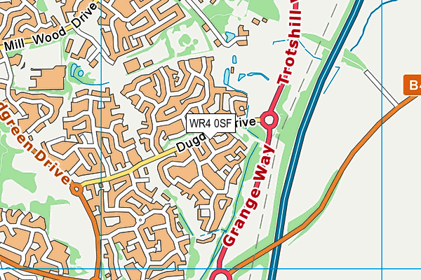 WR4 0SF map - OS VectorMap District (Ordnance Survey) WR4 0SF map - OS VectorMap District (Ordnance Survey)