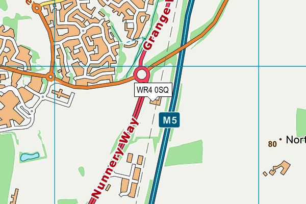 WR4 0SQ map - OS VectorMap District (Ordnance Survey) WR4 0SQ map - OS VectorMap District (Ordnance Survey)