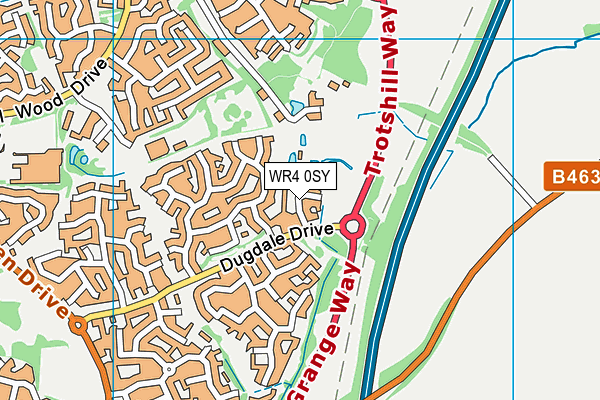 WR4 0SY map - OS VectorMap District (Ordnance Survey) WR4 0SY map - OS VectorMap District (Ordnance Survey)