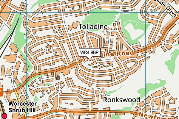 WR4 9BP map - OS VectorMap District (Ordnance Survey) WR4 9BP map - OS VectorMap District (Ordnance Survey)