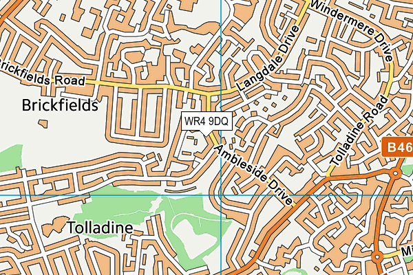 WR4 9DQ map - OS VectorMap District (Ordnance Survey) WR4 9DQ map - OS VectorMap District (Ordnance Survey)