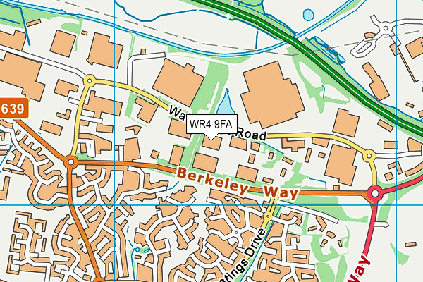WR4 9FA map - OS VectorMap District (Ordnance Survey) WR4 9FA map - OS VectorMap District (Ordnance Survey)