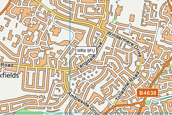 WR4 9FU map - OS VectorMap District (Ordnance Survey) WR4 9FU map - OS VectorMap District (Ordnance Survey)