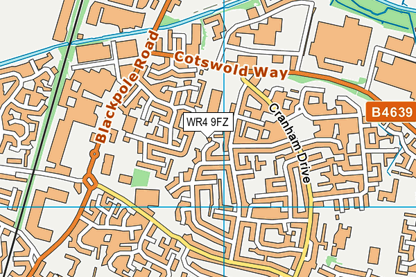 WR4 9FZ map - OS VectorMap District (Ordnance Survey) WR4 9FZ map - OS VectorMap District (Ordnance Survey)
