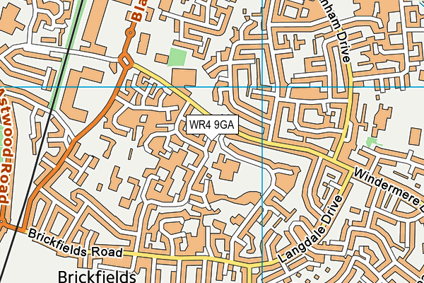 WR4 9GA map - OS VectorMap District (Ordnance Survey) WR4 9GA map - OS VectorMap District (Ordnance Survey)