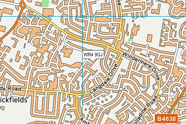 WR4 9GJ map - OS VectorMap District (Ordnance Survey) WR4 9GJ map - OS VectorMap District (Ordnance Survey)