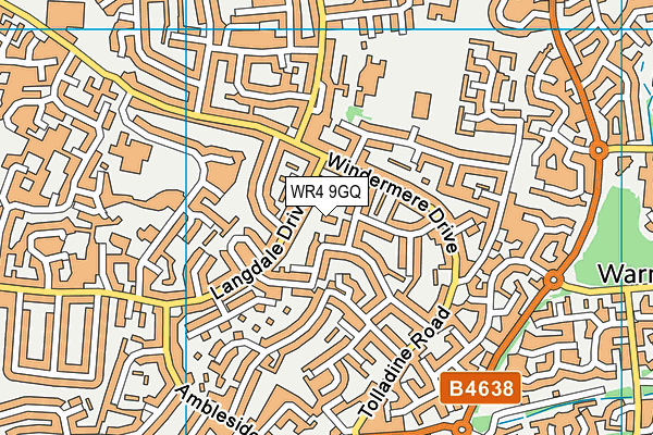 WR4 9GQ map - OS VectorMap District (Ordnance Survey) WR4 9GQ map - OS VectorMap District (Ordnance Survey)
