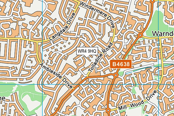 WR4 9HQ map - OS VectorMap District (Ordnance Survey) WR4 9HQ map - OS VectorMap District (Ordnance Survey)