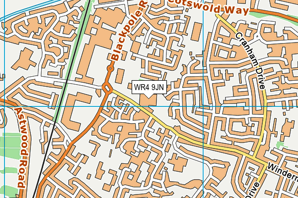 WR4 9JN map - OS VectorMap District (Ordnance Survey) WR4 9JN map - OS VectorMap District (Ordnance Survey)