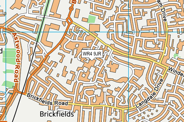WR4 9JR map - OS VectorMap District (Ordnance Survey) WR4 9JR map - OS VectorMap District (Ordnance Survey)