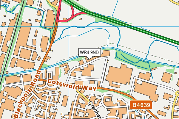 WR4 9ND map - OS VectorMap District (Ordnance Survey) WR4 9ND map - OS VectorMap District (Ordnance Survey)