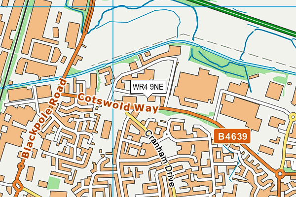 WR4 9NE map - OS VectorMap District (Ordnance Survey) WR4 9NE map - OS VectorMap District (Ordnance Survey)