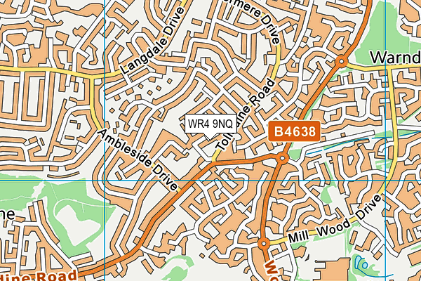 WR4 9NQ map - OS VectorMap District (Ordnance Survey) WR4 9NQ map - OS VectorMap District (Ordnance Survey)