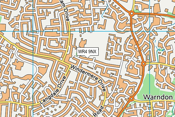 WR4 9NX map - OS VectorMap District (Ordnance Survey) WR4 9NX map - OS VectorMap District (Ordnance Survey)
