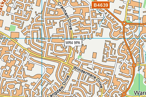 WR4 9PA map - OS VectorMap District (Ordnance Survey) WR4 9PA map - OS VectorMap District (Ordnance Survey)