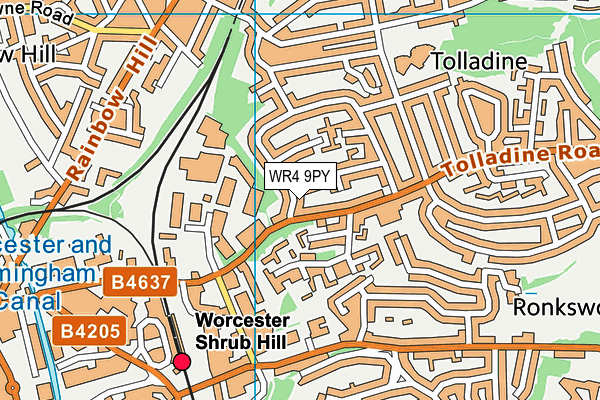 WR4 9PY map - OS VectorMap District (Ordnance Survey) WR4 9PY map - OS VectorMap District (Ordnance Survey)