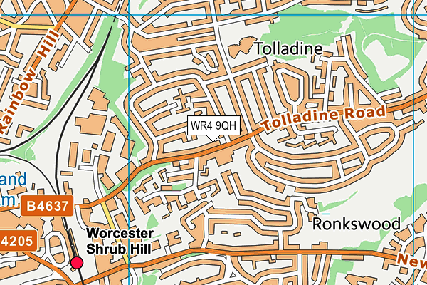 WR4 9QH map - OS VectorMap District (Ordnance Survey) WR4 9QH map - OS VectorMap District (Ordnance Survey)
