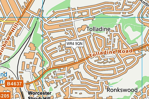 WR4 9QN map - OS VectorMap District (Ordnance Survey) WR4 9QN map - OS VectorMap District (Ordnance Survey)