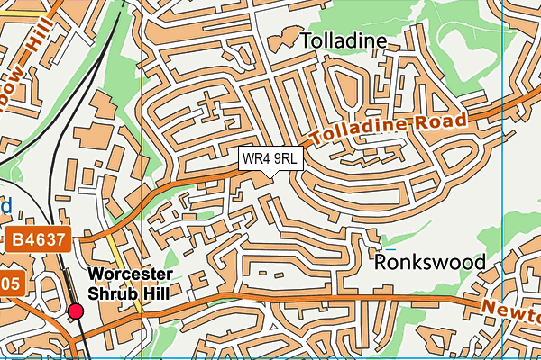 WR4 9RL map - OS VectorMap District (Ordnance Survey) WR4 9RL map - OS VectorMap District (Ordnance Survey)