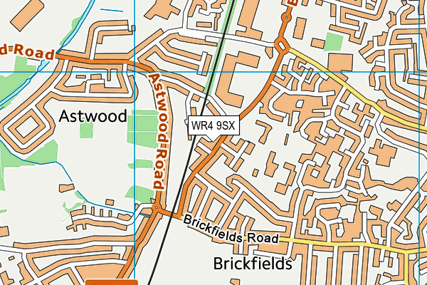 WR4 9SX map - OS VectorMap District (Ordnance Survey)