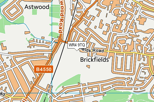 WR4 9TQ map - OS VectorMap District (Ordnance Survey) WR4 9TQ map - OS VectorMap District (Ordnance Survey)
