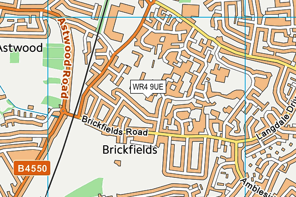 WR4 9UE map - OS VectorMap District (Ordnance Survey) WR4 9UE map - OS VectorMap District (Ordnance Survey)